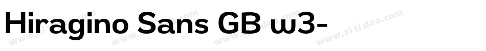 Hiragino Sans GB w3字体转换